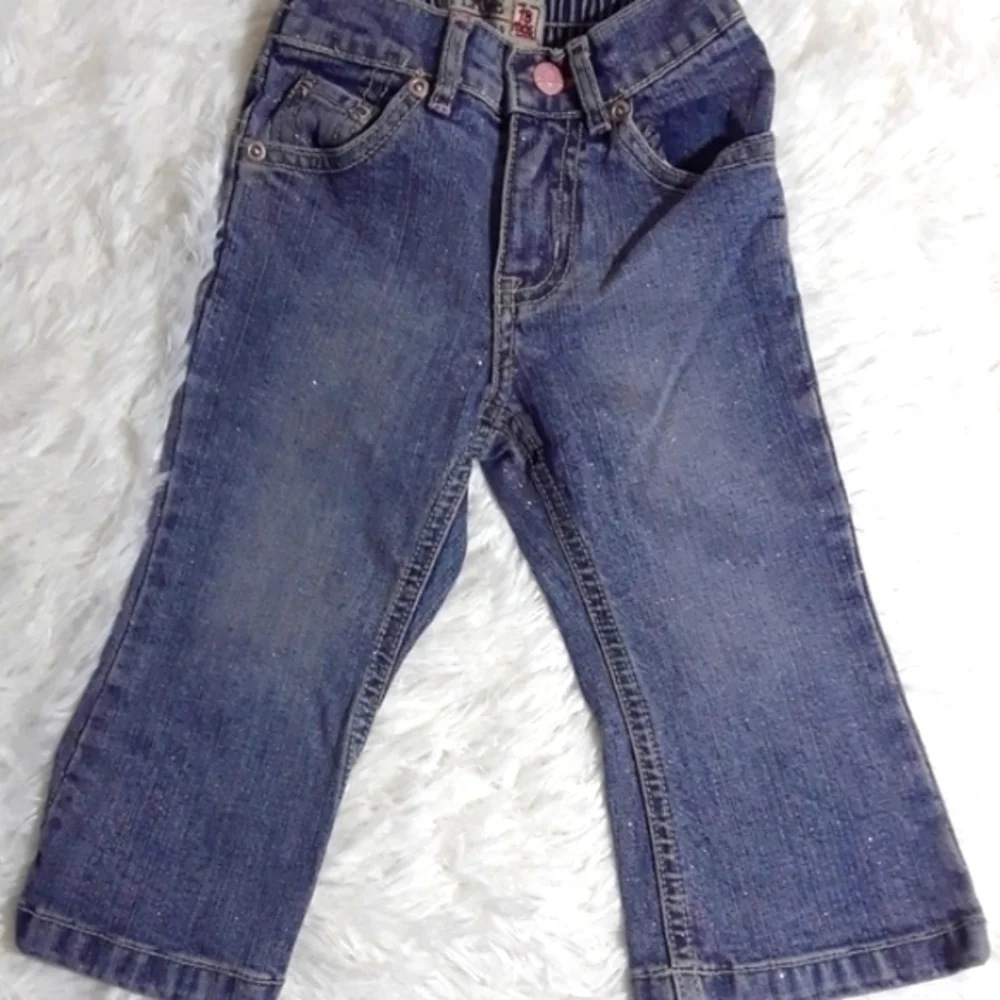 Children's Place Sparkly Denim Jeans- Size 18 Mos